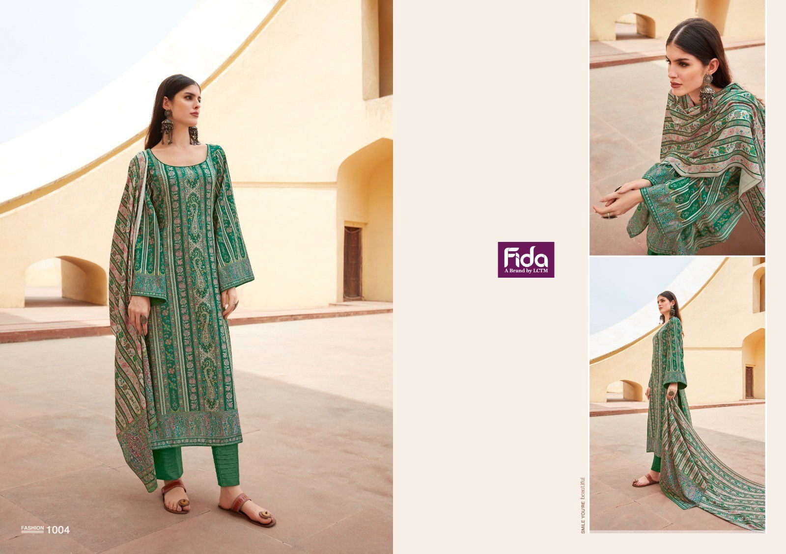 Fida Lahza Digital Pashmina Dress Materials Catalog
